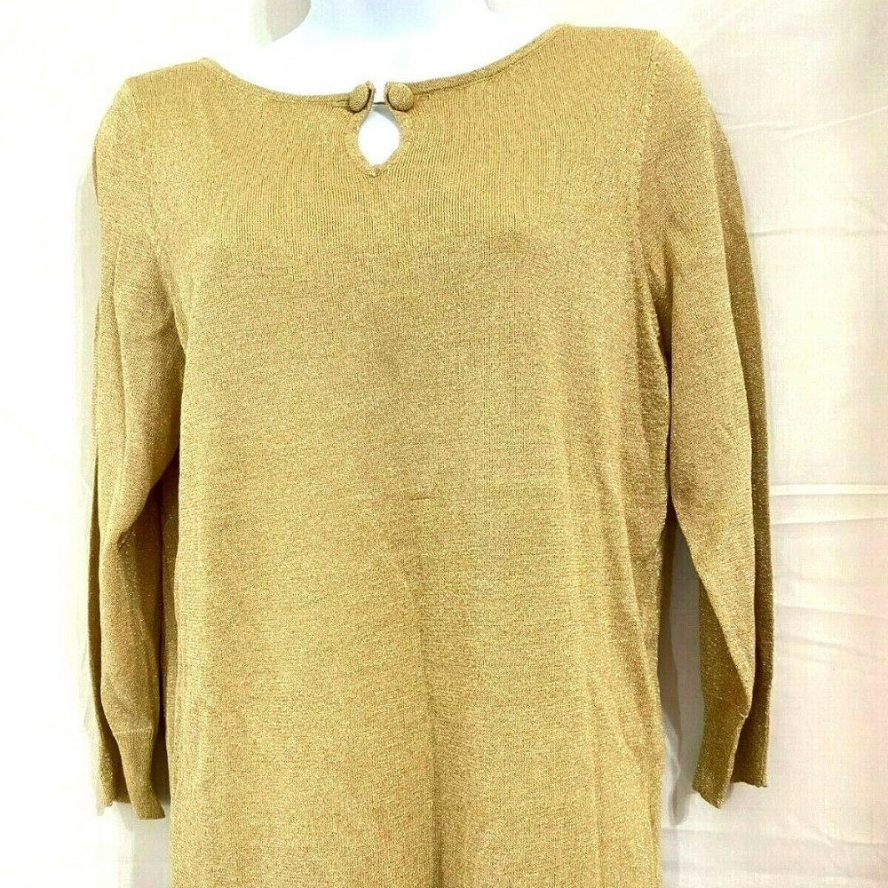 Judith Hart Collection Gold Glittery Pullover R4E - Picture 1 of 6